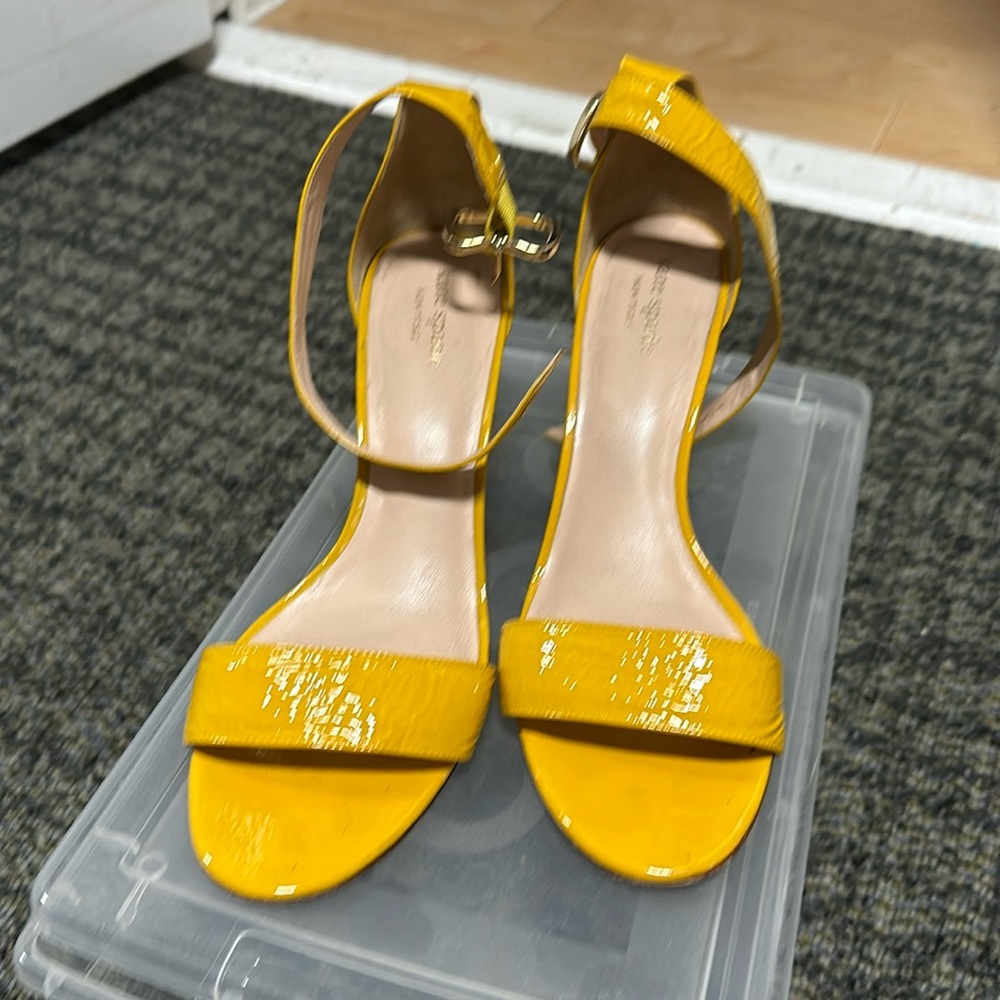 Kate Spade yellow patent leather sandals